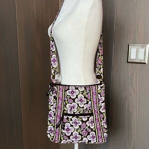 VERA BRADLEY Plum Petals Hipster Crossbody Bag